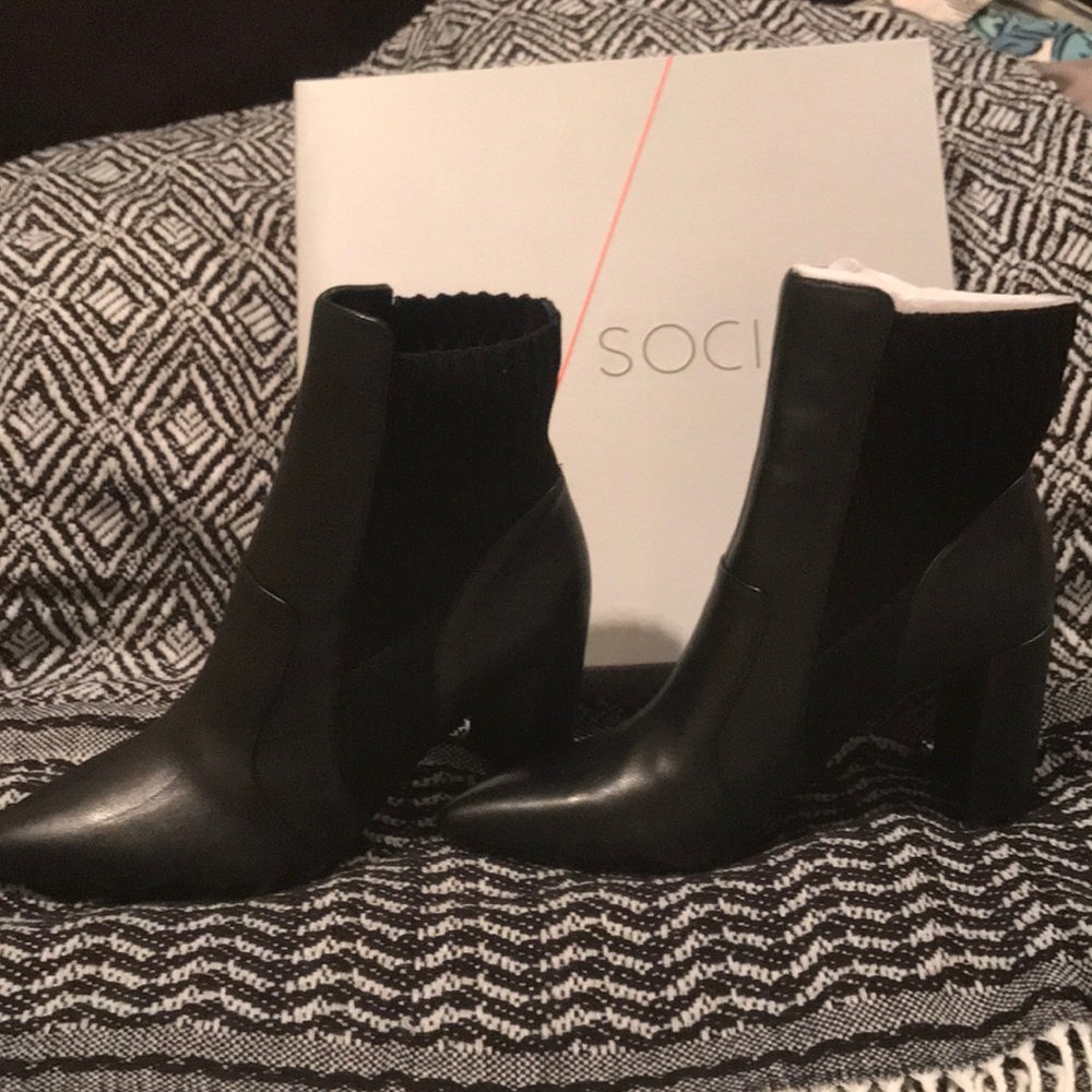 Sole Society Black Booties